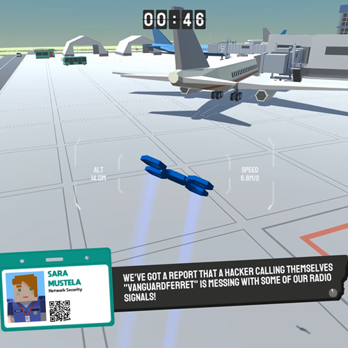 Screenshot: Audience interaction in Rogue Drones